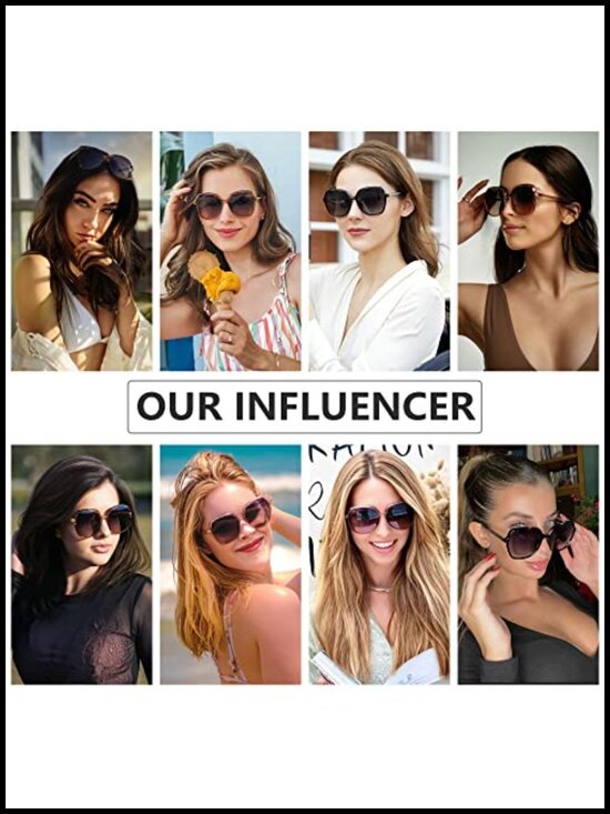 Polarized Square Sunglasses for Women Oversized UV400 Protection main image 4